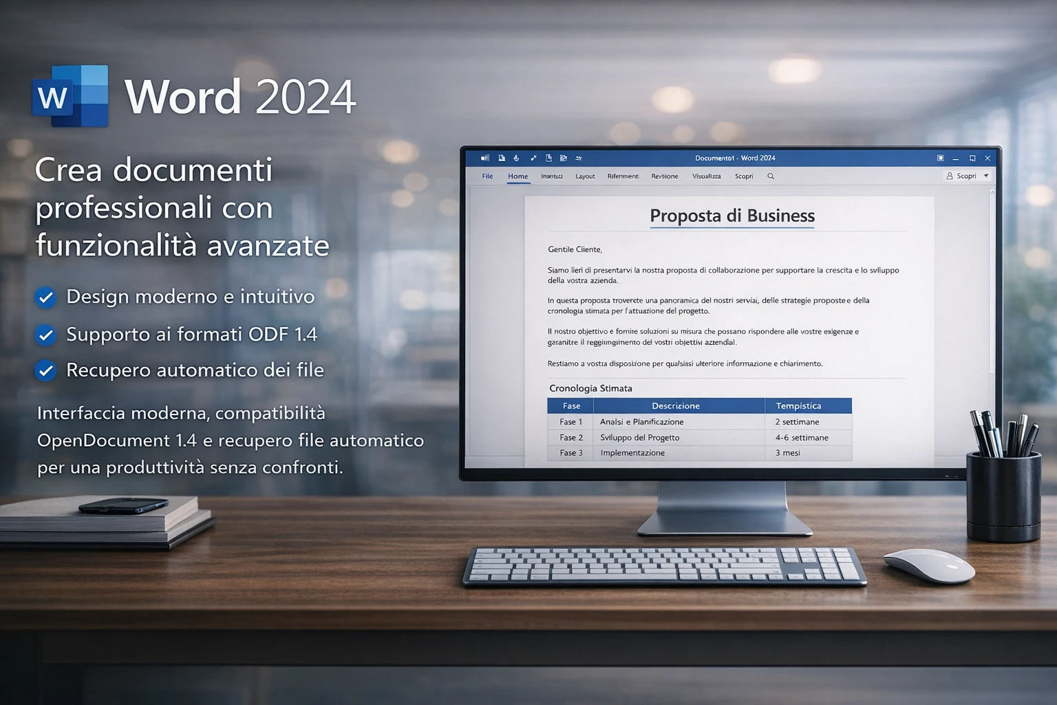Microsoft Word 2024 — Licenza perpetua Windows e Mac